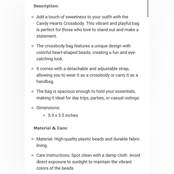 Candy Heart Crossbody Bag - Picture 4 of 4